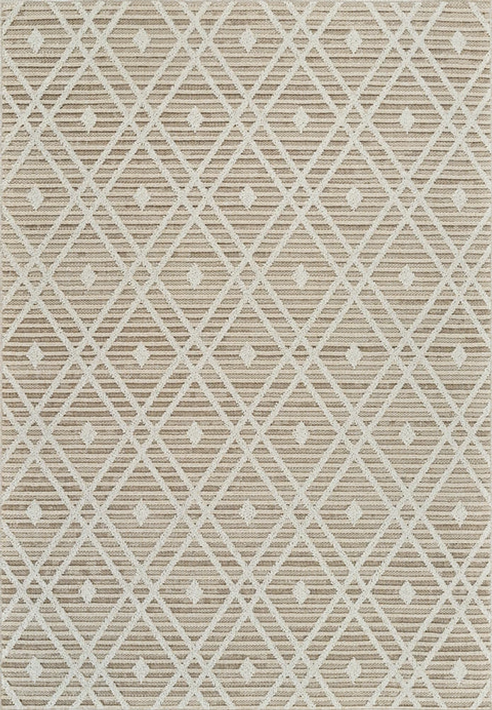Utopia Brown Diamond Modern Area Rug – 5' x 8'