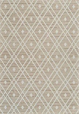 Utopia Brown Diamond Modern Area Rug – 5' x 8'