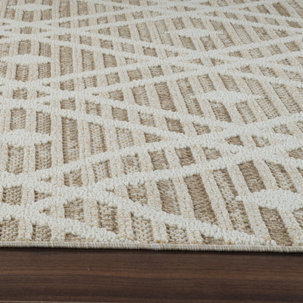 Utopia Brown Diamond Modern Area Rug – 5' x 8'