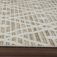 Utopia Brown Diamond Modern Area Rug – 5' x 8'