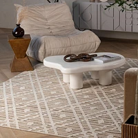Utopia Brown Diamond Modern Area Rug – 5' x 8'