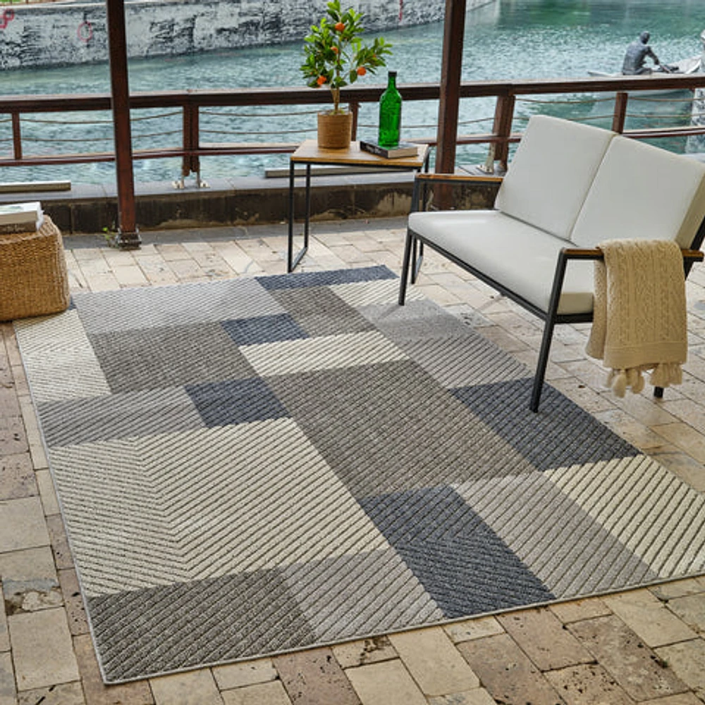 Utopia Grey Modern Abstract Area Rug