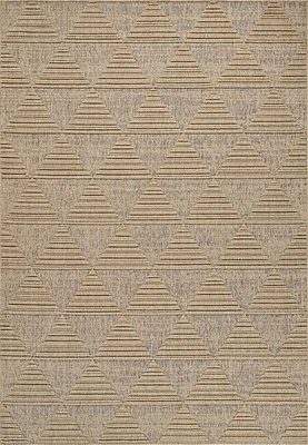 Utopia Beige Geometric Modern Area Rug