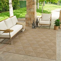 Utopia Beige Geometric Modern Area Rug