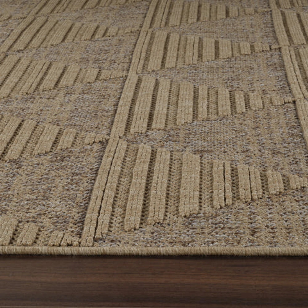 Utopia Beige Geometric Modern Area Rug