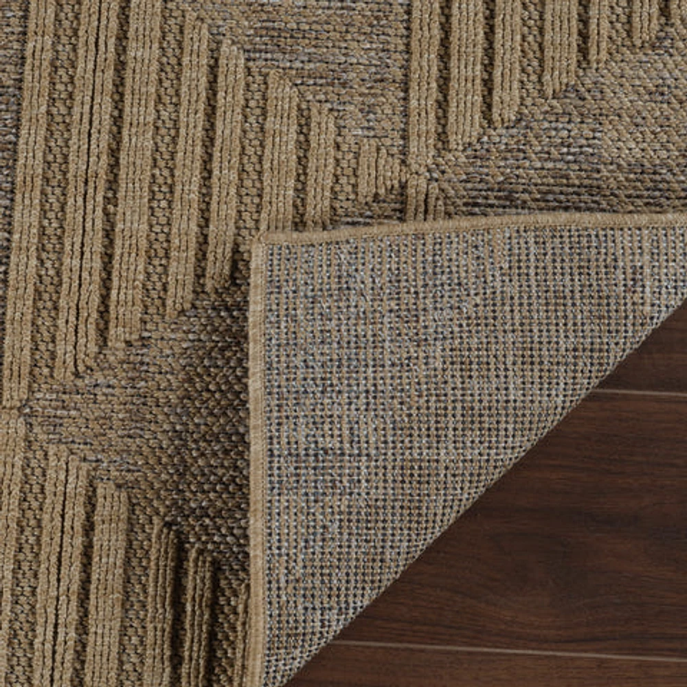 Utopia Beige Geometric Modern Area Rug