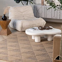 Utopia Beige Geometric Modern Area Rug