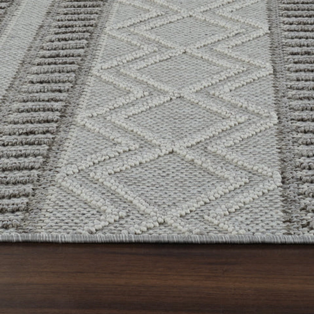 Utopia Beige Abstract Textured Area Rug
