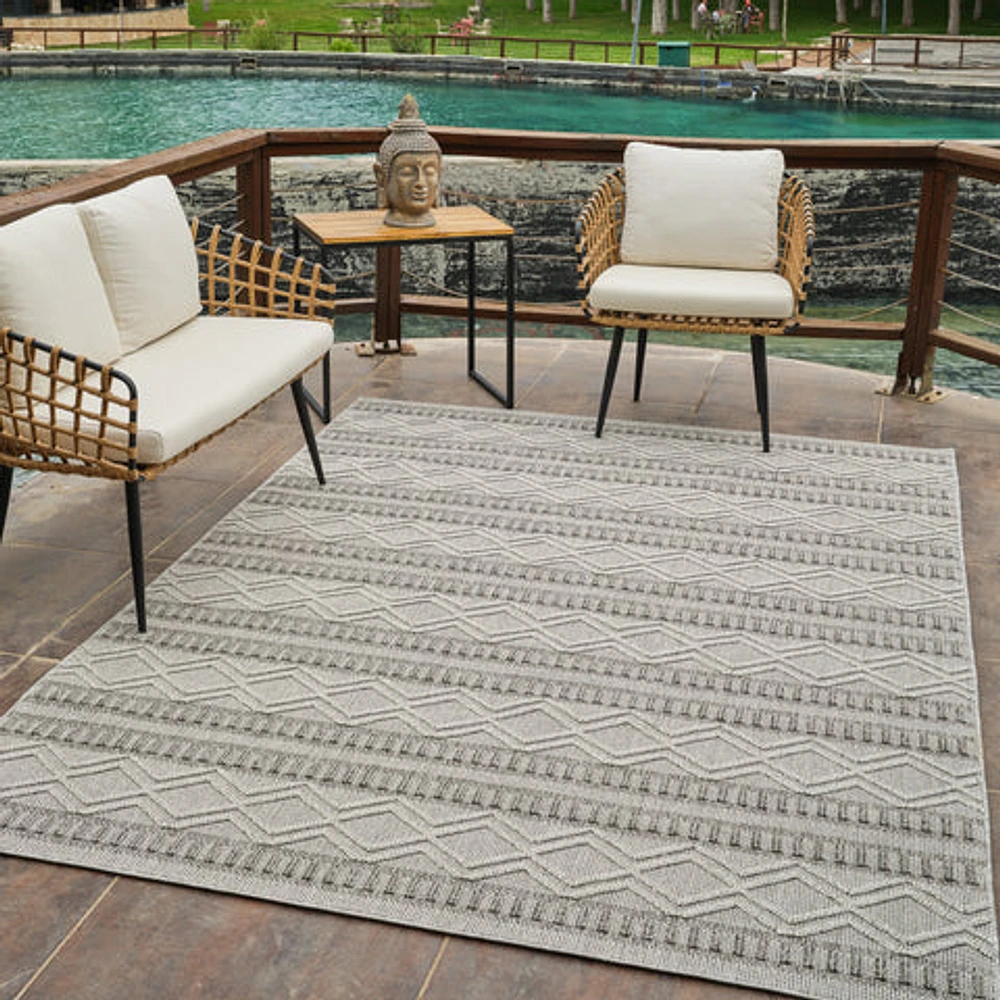 Utopia Beige Abstract Textured Area Rug