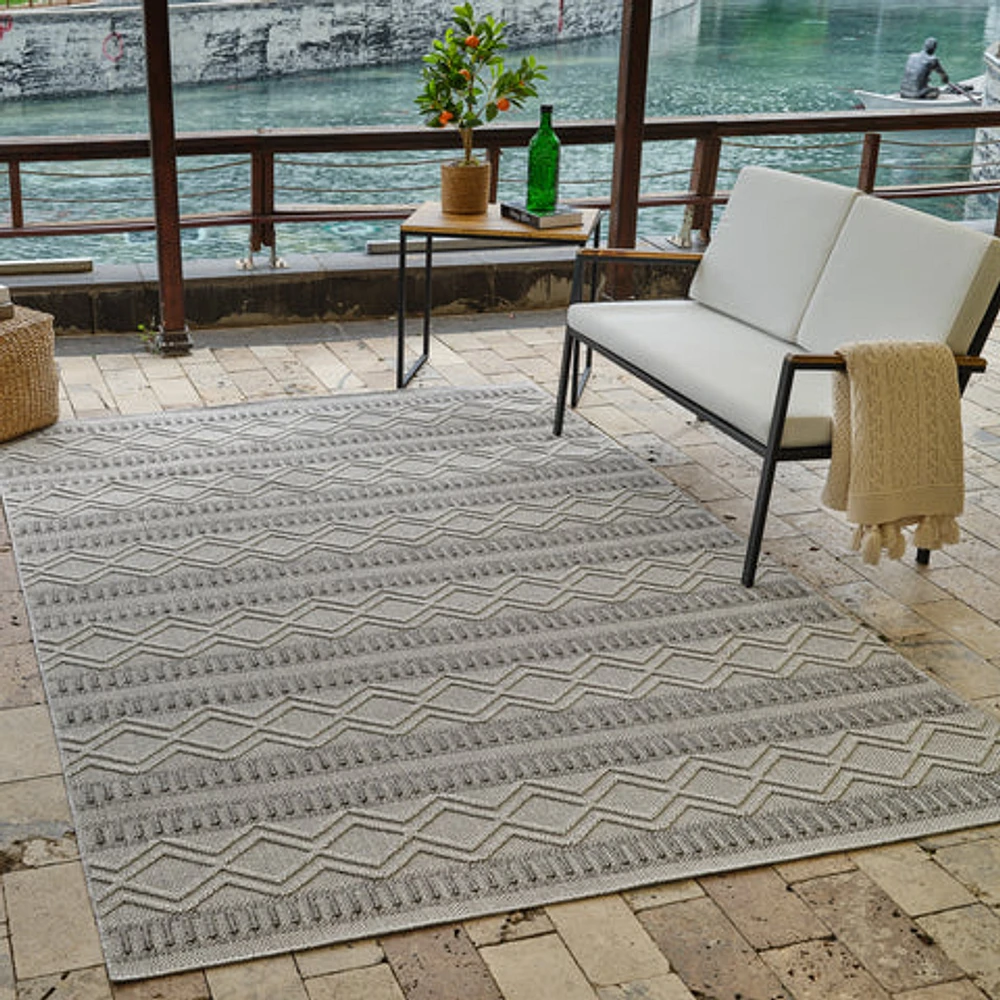 Utopia Beige Abstract Textured Area Rug