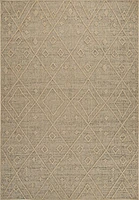 Utopia Beige Geometric Worn-Look Area Rug