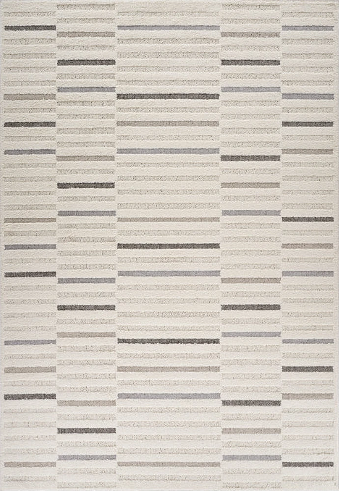 Valencia White Subtle Damask Area Rug