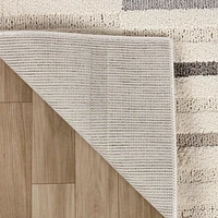 Valencia White Subtle Damask Area Rug