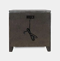 Altamonte 3 Drawer Power Nightstand - Brushed Grey - Greater Vancouver Furniture