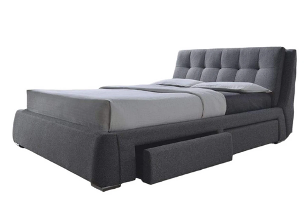 Upholstered Bench Grey - Greater Vancouver Furniture