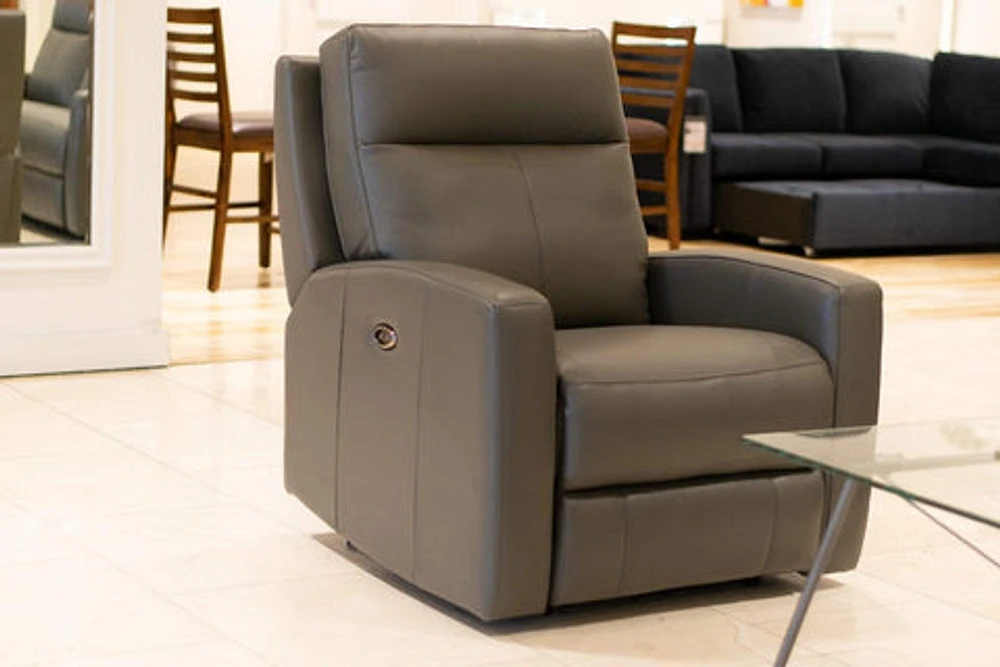 Modena Genuine Leather Power Recliner Chair - Greater Vancouver Furniture