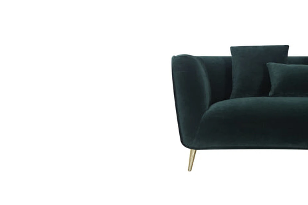 Maja Velvet Sectional - Emerald Green Greater Vancouver Furniture