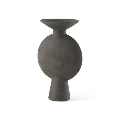 Kaz Earthy Brown Ceramic Vase