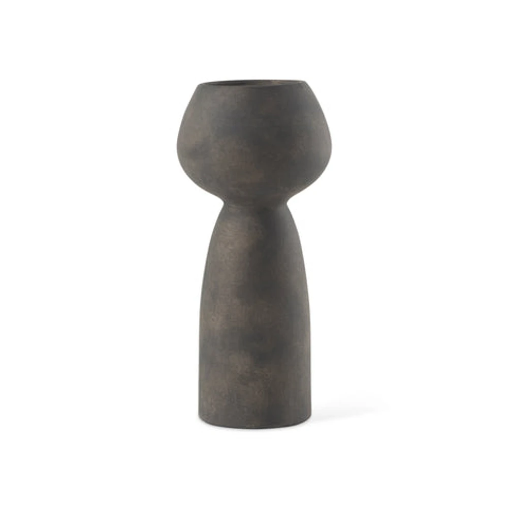 Kaz Earthy Brown Ceramic Vase