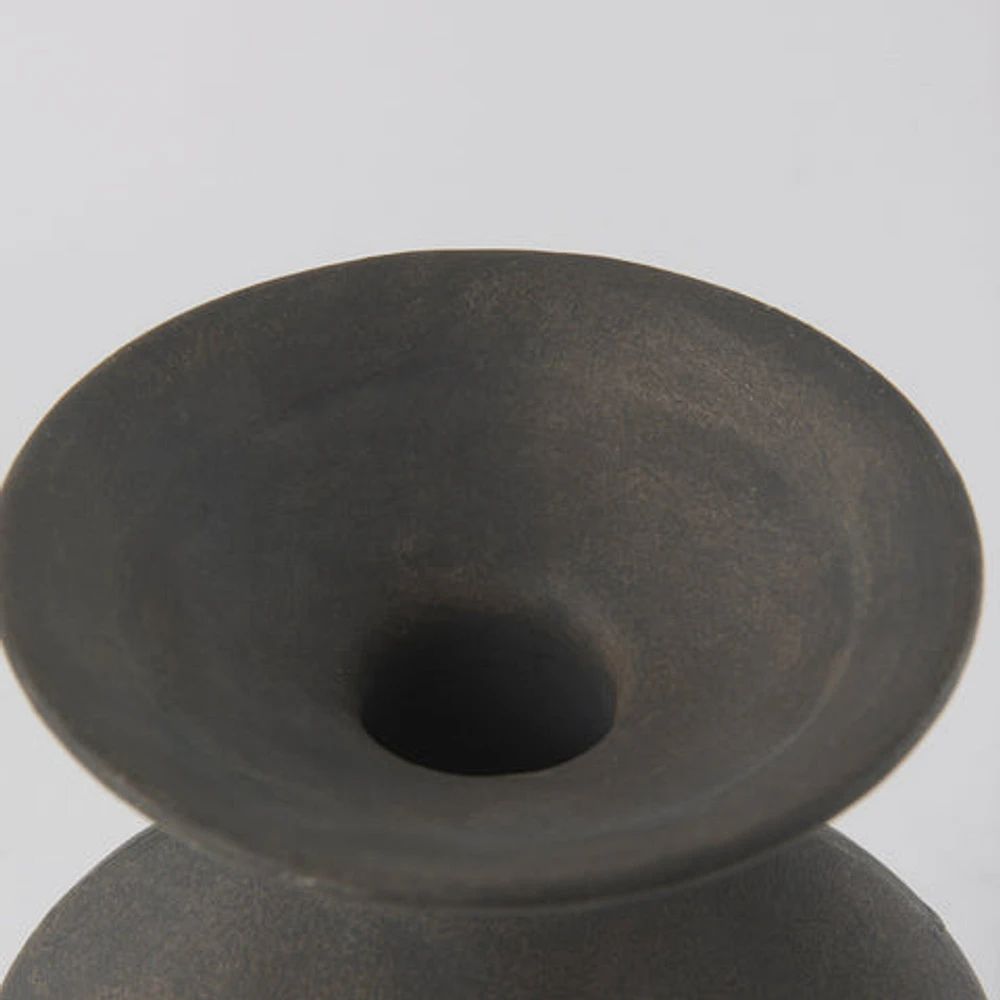 Kaz Earthy Brown Ceramic Vase