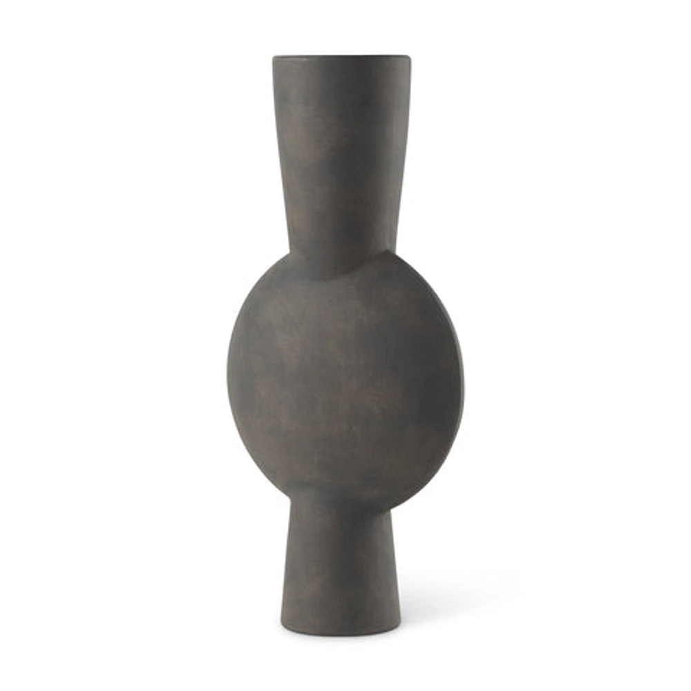 Kaz Earthy Brown Ceramic Vase