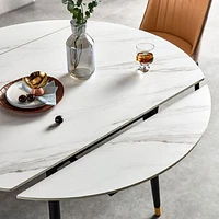 Jess 2.0 Round Extendable Dining Table - White