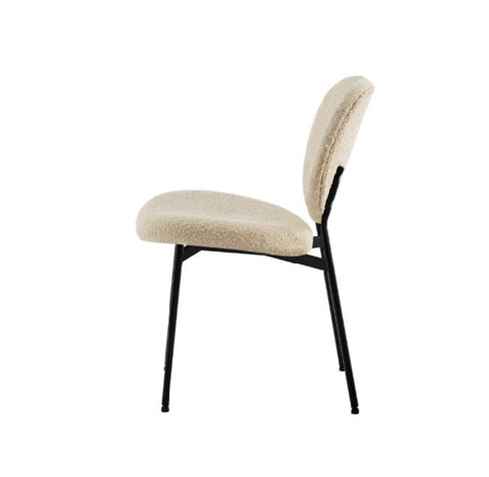 Vashi Dining Chair - Linen Boucle'