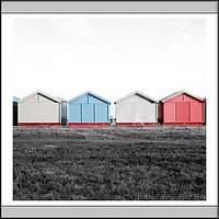 Brighton Beach Set of 6 Alloy Matt - Black Frame Wall Art