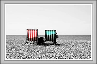 Brighton Beach Set of 6 Alloy Matt - Black Frame Wall Art