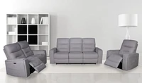 Roche Power Recliner Loveseat- Light Grey