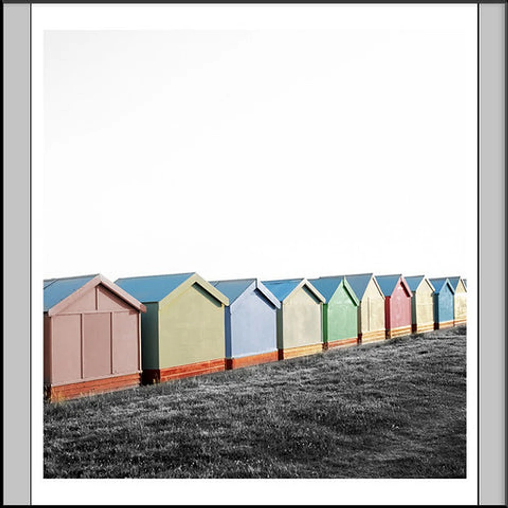 Brighton Beach Set of 6 Alloy Matt - Black Frame Wall Art