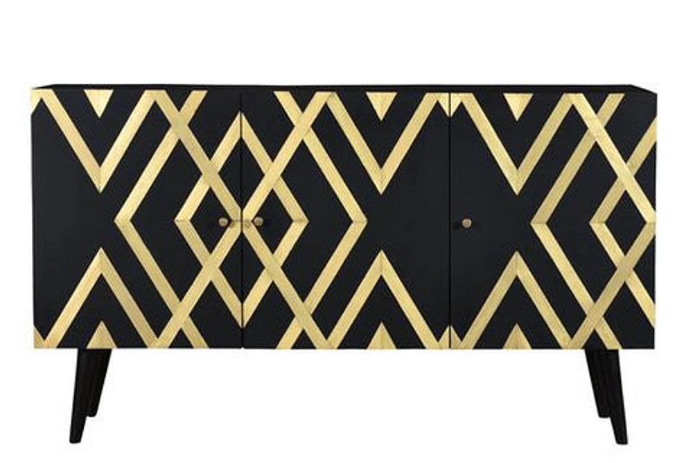 BRASS DESIGN 3 DOOR CABINET