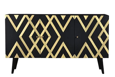 BRASS DESIGN 3 DOOR CABINET