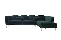 Maja Velvet Sectional - Emerald Green Greater Vancouver Furniture