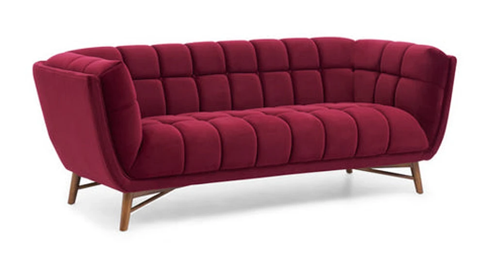 Kitsilano Sofa - Merlot Velvet #65