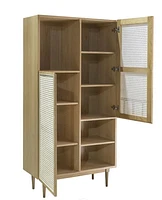 Cane Bookcase - Natural - Greater Vancouver Furniture