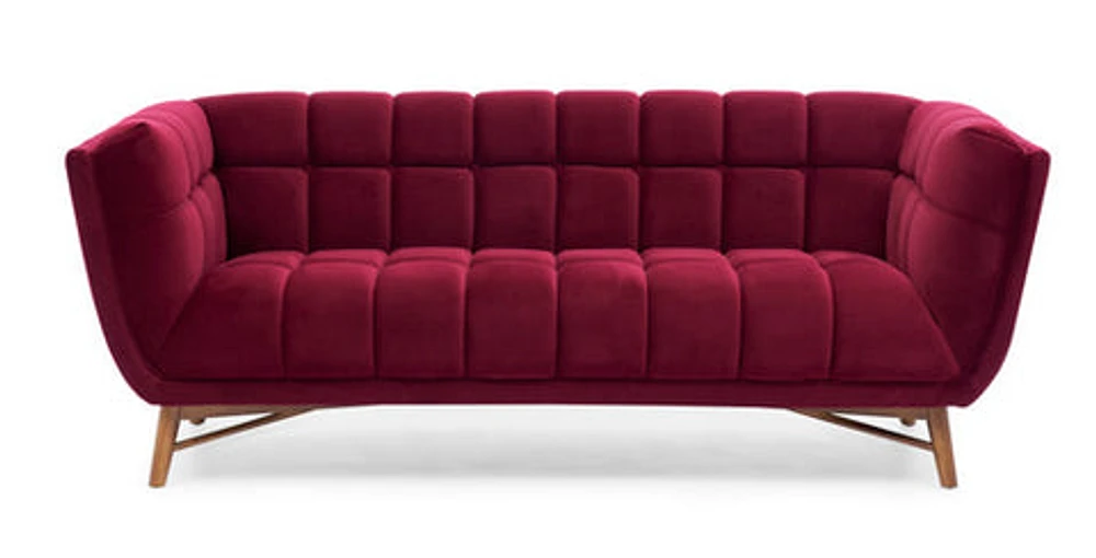 Kitsilano Sofa - Merlot Velvet #65