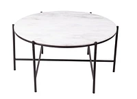 ROUND MARBLE TOP COFFEE TABLE