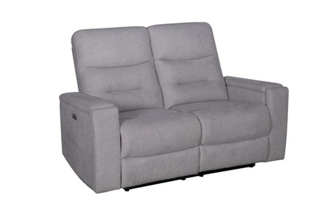 Roche Power Recliner Loveseat- Light Grey