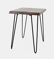 Nature's Edge Live Edge Chairside Table Slate Brushed Grey