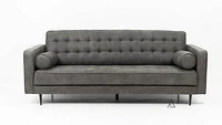 Lucas Mid Century Tufted Fabric Sofa - SF206 Grey