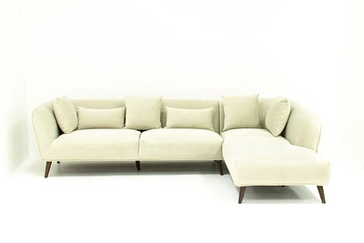 Modular Maja Velvet Sectional - Champagne