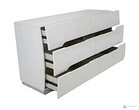 Zoe Glossy White bedroom Dresser