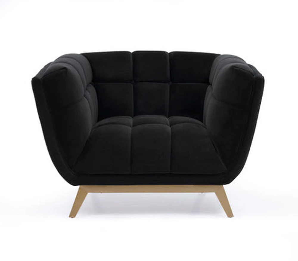 Yaletown Mid Century Accent Chair - Velvet