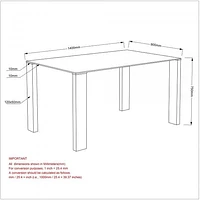 Frankfurt Rectangular Dining Table in Stainless Steel