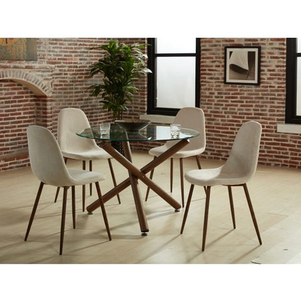 Rocca Round Dining Table in Walnut