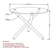 Carmilla round dining table