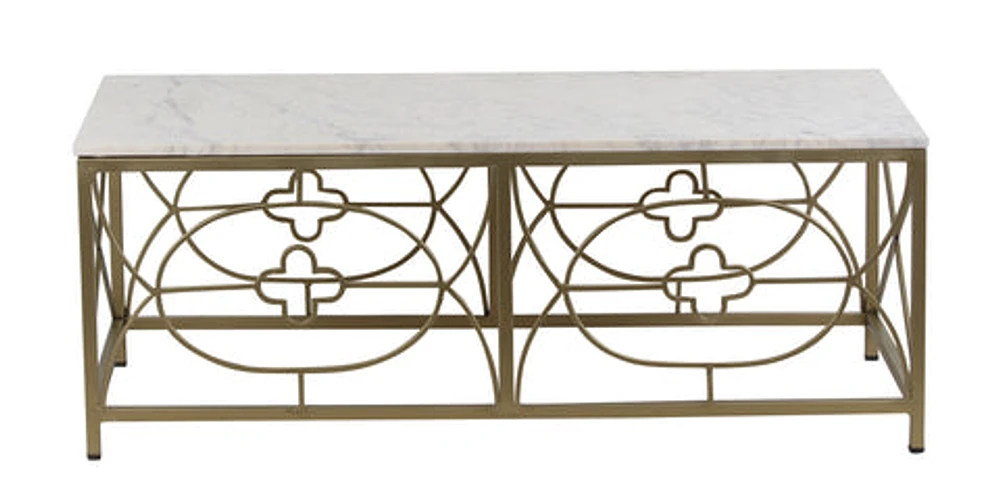 Catherine Coffee Table Gold with Marble top