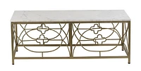 Catherine Coffee Table Gold with Marble top