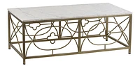 Catherine Coffee Table Gold with Marble top